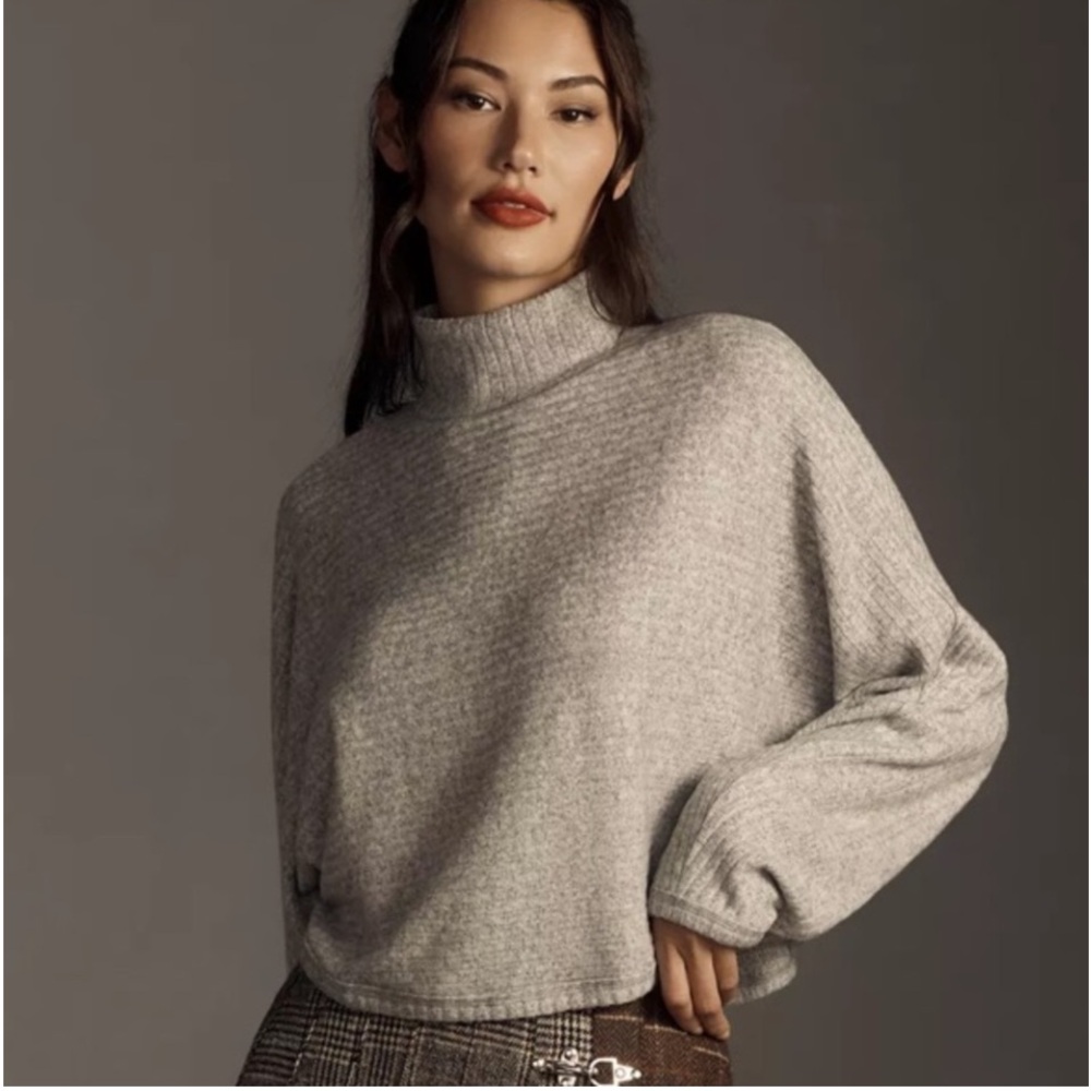 Anthropologie Pilcro Cozy Ribbed Turtleneck Batwing
Pullover